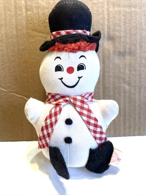Vintage Knickerbocker Snowman Toy Stuffed Christmas Decoration - Image 1 of 4