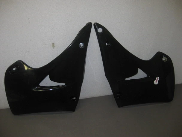 Black Polisport Radiator Scoops for 2003-2007 Kawasaki KX125 and KX250 - NEW!!! - Image 1 of 1