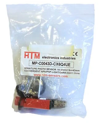 HTM Electronics MP-C0043D-CX6Q4UE 10-30 VDC Photoelectric Proximity Sensor - Image 1 of 3