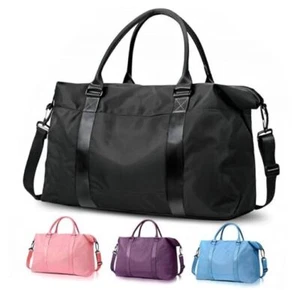 Travel Duffle Bag, Weekender Travel Bag Men Small Gym Bag for Black Travel Bag - Picture 1 of 8