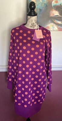 Vestido túnica Victor Glemaud X Target púrpura a lunares manga larga talla XS Foto 1 de 4