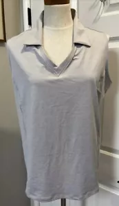 Pebble Beach Golf Polo Shirt Women's Size XXL Gray Sleeveless Performance Top - Picture 1 of 10