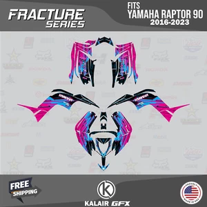 Graphics Kit for Yamaha RAPTOR 90 (2016-2023) Fracture Series - MAGENTA - Picture 1 of 6