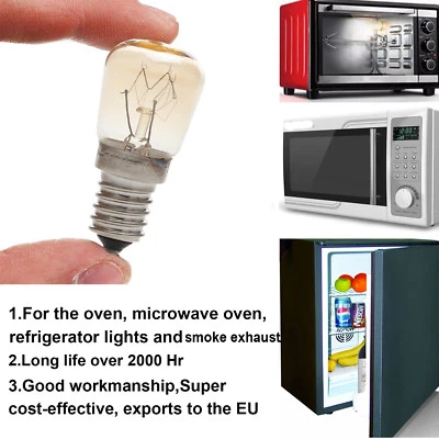 25W High tempera resistance E12 E14 3W 4W 15W Oven Light LED Freezer Fridge Bulb - Image 1 of 4