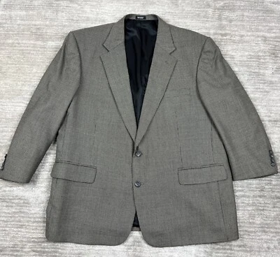 Robert Stock Blazer Mens 48R Gray Polyester Wool Jacket Sport Coat - Image 1 of 4