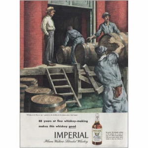 1946 Hiram Walker Imperial Whiskey: 88 Years Whiskey Making Vintage Print Ad - Picture 1 of 1