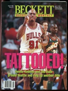 Beckett Basketball Monthly #73 August 1996 Tattooed Dennis Rodman Bulls Cover VG - Picture 1 of 1