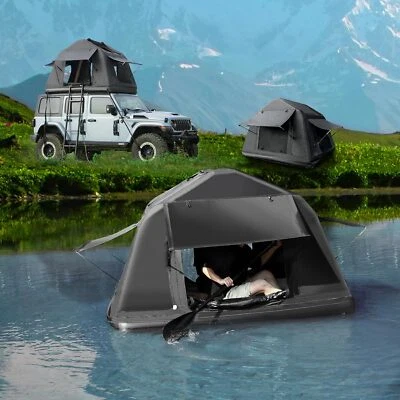 Tienda flotante inflable portátil para techo de coche para acampar al aire libre bomba manual + escalera Foto 1 de 4