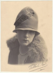 SUPERB original vintage 1930s hat fashion, Art Deco photo, signed! - Picture 1 of 1