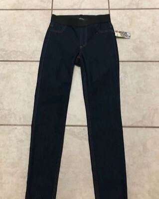 NUEVO CON ETIQUETAS Leggings elásticos de tiro alto Karen Kane de mezclilla negros talla "4" para mujer Foto 1 de 4