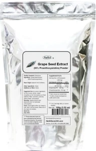 NuSci Pure Traubenkernextrakt Pulver OPC Antioxidans 100g (3,52 oz) - Bild 1 von 4