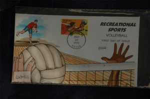 Recreational Sports Volleyball 32c Stamp FDC Handpainted Collins#G2401 Sc#2961 - Picture 1 of 1
