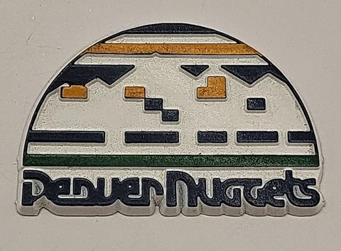 Vintage Denver Nuggets NBA Standing Board Basketball Fridge Rubber Team Magnet Cover
