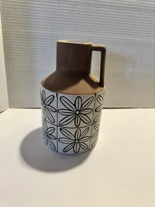 Keramik Deko Kanne mit Blumenmuster - Bild 1 von 5