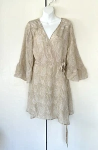 Hannah Artwear Wrap Mini Dress One Size 100% Silk - Picture 1 of 11