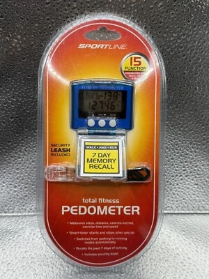 Sportline Pedometer 15 Functions Total Fitness 7 Day Memory Recall New NIP - Image 1 of 2