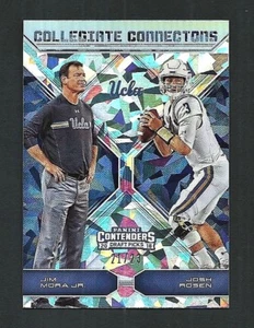 Jim Mora Jr. / Josh Rosen - UCLA 2018 Contenders Draft Picks Cracked Ice 21/23 - Picture 1 of 2