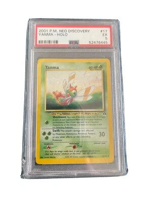 2001 Pokemon Neo Discovery 1st Edition Yanma HOLO #17 PSA 5 EX-MT WOTC TCG - Image 1 of 3