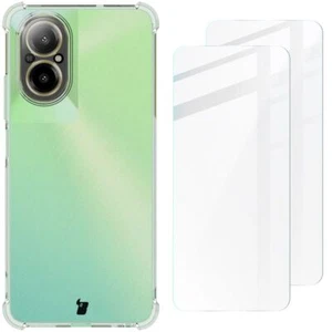 Funda Móvil + 2x Cristal para Realme C67 4G Bizon Case Cover Futral Transparente - Imagen 1 de 7