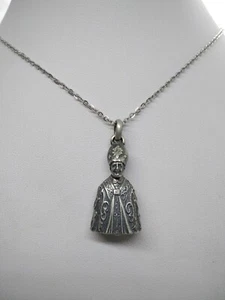 CIONDOLO SAN GENNARO ARGENTO BRUNITO RELIGIOSO MM 31X16 CON CAMPANELLINO - Imagen 1 de 6