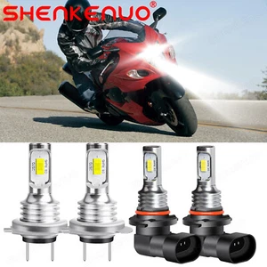 For Suzuki Hayabusa GSX1300R 1999-2007 LED Headlight Bulb High Low 9005+H7 6000K - Picture 1 of 12
