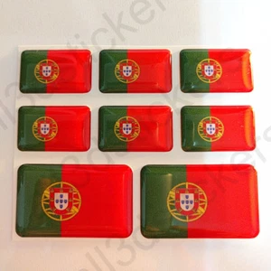 Pegatinas Portugal Resina Cúpula Pegatinas Portugal Bandera Portugal 3D Vinilo Adhesivo Calcomanía Coche - Imagen 1 de 3