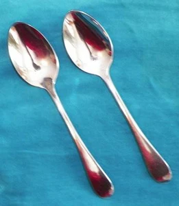 2 Gorham Meredith II Teaspoons 341268 Stainless Steel Teaspoon Flatware Glossy - Picture 1 of 5