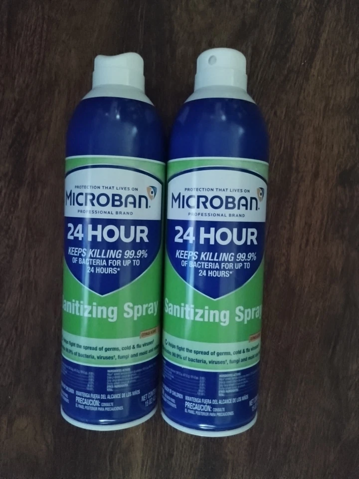 Microban 24 Hour Sanitizing Spray Fresh Scent 15 Oz Can