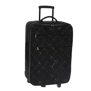 CHANEL New Travel Line Suitcase Nylon Black CC Auth yk16489 - Picture 1 of 24
