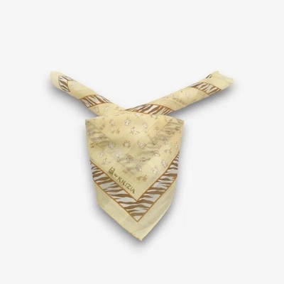 Vintage 90s Krizia Handkerchief Zebra Neckerchief Zodiac Square Christmas Scarf - Image 1 of 4