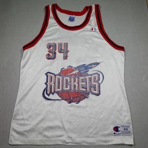 Vintage Houston Rockets Jersey Mens L Champion 40 Basketball Hakeem Olajuwon 90s - Picture 1 of 15