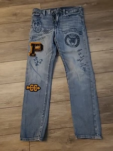 Polo Ralph Lauren  Varsity sullivan Jean's  Patch Sz 14 Youth. - Picture 1 of 4