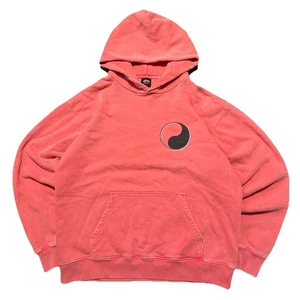 Sudadera con Capucha Stussy Our Legacy Drop Shadow Teñida con Pigmento Roja Talla Grande EE. UU. - Imagen 1 de 7