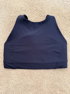 Athleta High Neck Flex Spacer D-DD Sport BH - Medium - Navy Blau und Weiß - Bild 1 von 3