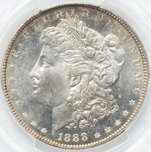 Morgan Silver Dollar 1888 PCGS MS-64 Proof-like! Nice lustrous piece! - Picture 1 of 8