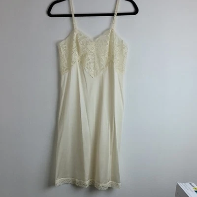  Adonna lace nightgown lingerie slip dress Sz 32 Vintage 90s - Image 1 of 4