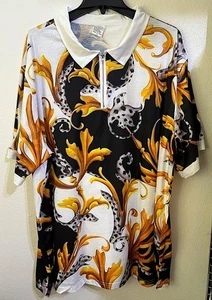 HERREN FREIZEIT PULL OVER HEMD HELL GOLD SCHWARZ WEISS DESIGN KURZARM 5XL NEU - Bild 1 von 4