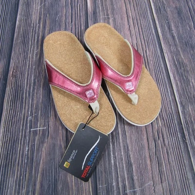 Босоножки Spenco женские размер 6 Salmon Yumi металлические шлепанцы ортопедическая поддержка - Изображение 1 из 4