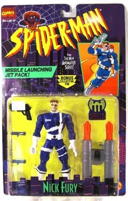 Nick Fury w/ Missle Launching Jetpack Spider-Man - Image 1 of 2