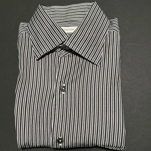 Ermenegildo Zegna Striped Dress Shirt Mens Size L Long Sleeve Made in Italy - Picture 1 of 8
