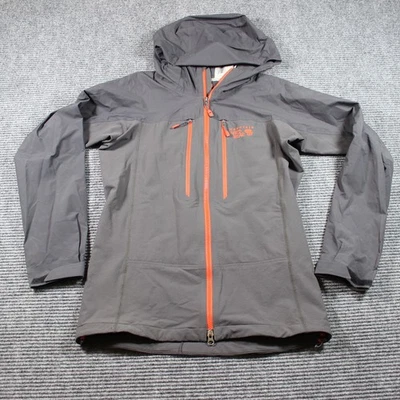 Jaqueta Mountain Hardwear Masculina Pequena Cinza DRY.Q Elite Mixaction Com Capuz - Imagem 1 de 4