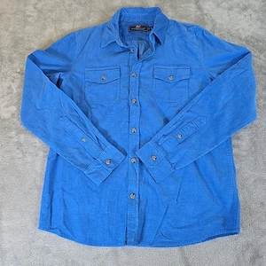 Vineyard Vines Shirt Boys Large 16 Blue Corduroy Long Sleeve Button Casual - Picture 1 of 6