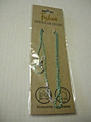 Soporte para gafas, cadena, verde y plata, 24", nuevo Foto 1 de 2