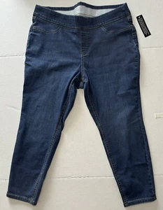 Denim & Co. Petite Easy Stretch Denim Side Crop Jeans Size 16P - Picture 1 of 9