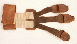 Guanto protettivo vintage fatto a mano in pelle a 3 dita per tiro con l'arco - Foto 1 di 3