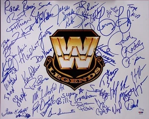 Bret Hart Hulk Hogan Razor Ramon Diesel + WWE Legends Signed 16x20 Photo PSA/DNA - Picture 1 of 24