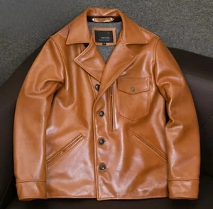 Vintage Military Style Handmade Handcrafted Cowhide Leather Barnstormer Jacket - Bild 1 von 10