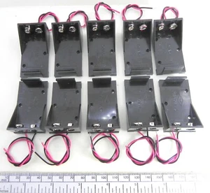 Soporte De Batería Para 1 Batería 'PP3' 9 Voltios - Con Cables - Paquete De 10 - Imagen 1 de 7