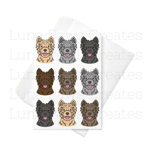 Cairn Terrier card, Cairn Terrier Birthday Card Dog Print Cairn Terrier Gifts - Picture 1 of 4
