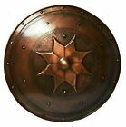 Star Design copper plated Medieval Vintage Steel Armor Shield Round Shape Gift